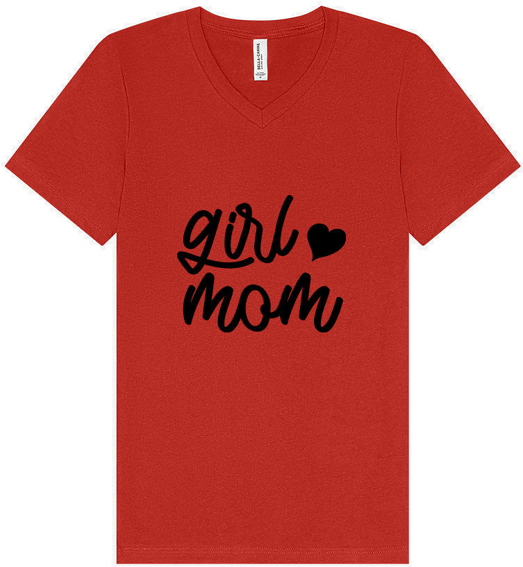 Girl Mom Unisex V-Neck Shirt