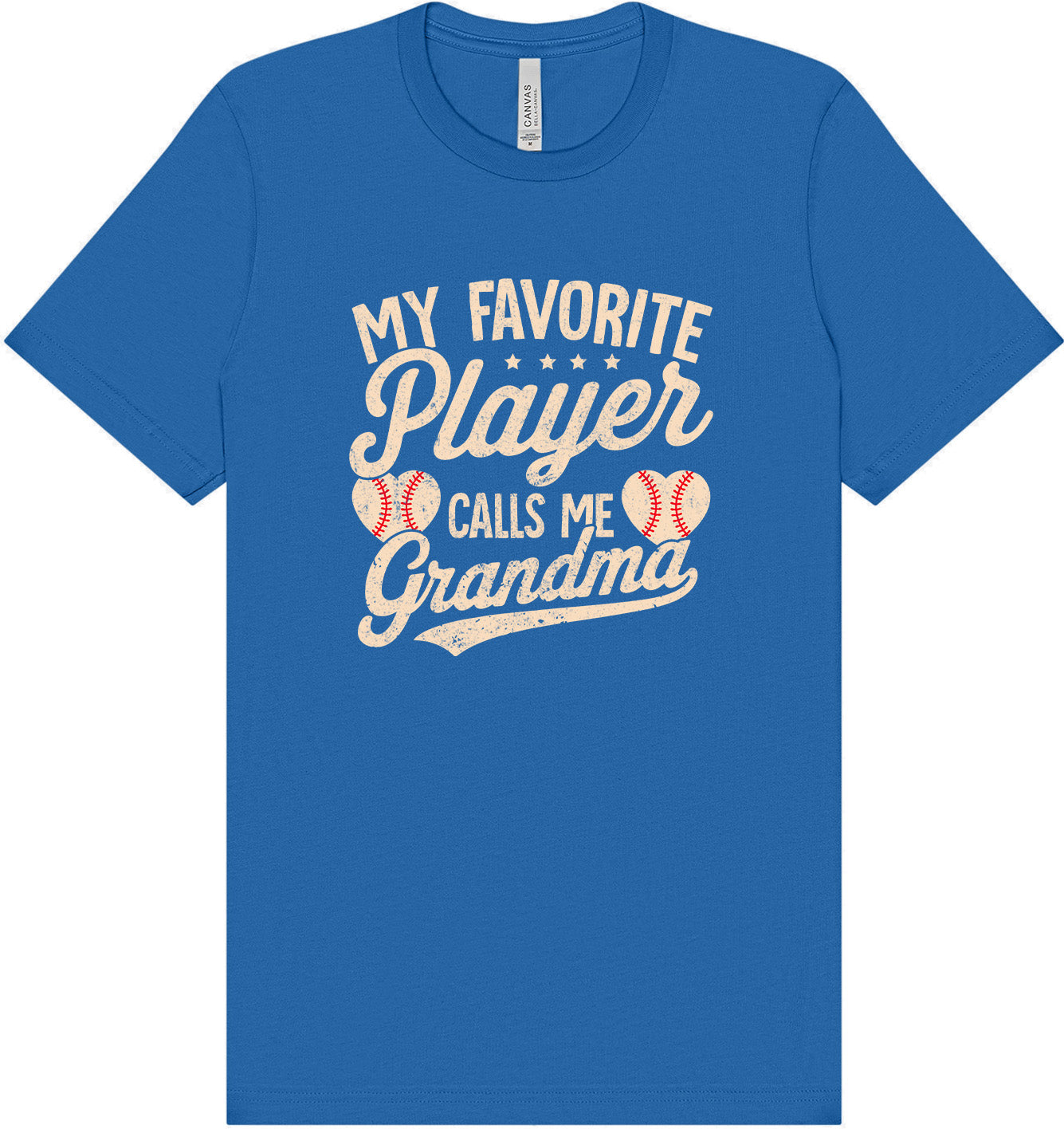My Favorite Baseball Player Calls Me Grandma Adult Bella Canvas Shirt