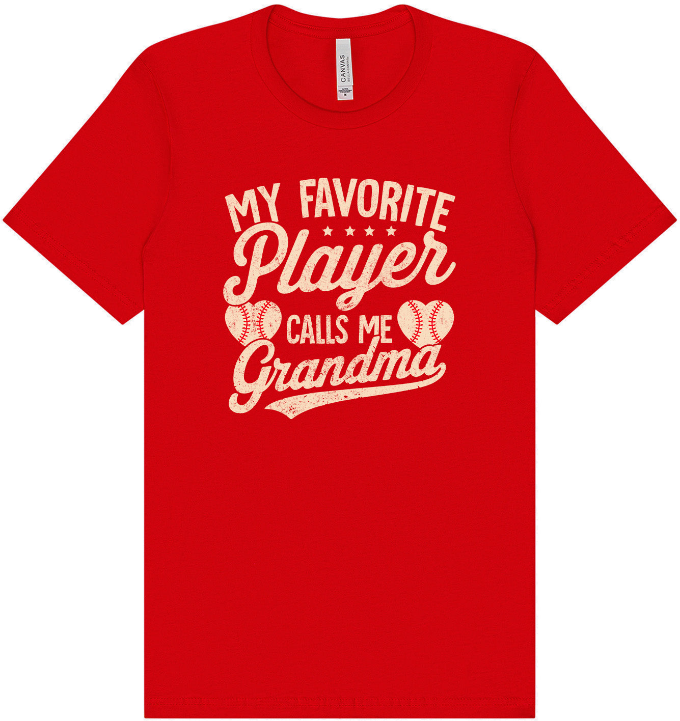My Favorite Baseball Player Calls Me Grandma Adult Bella Canvas Shirt