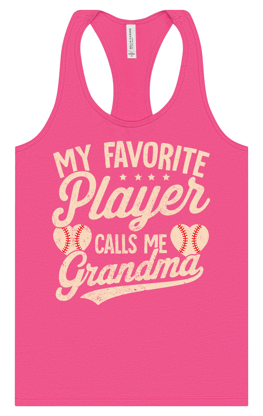 My Favorite Baseball Player Calls Me Grandma Women's Racerback Tank