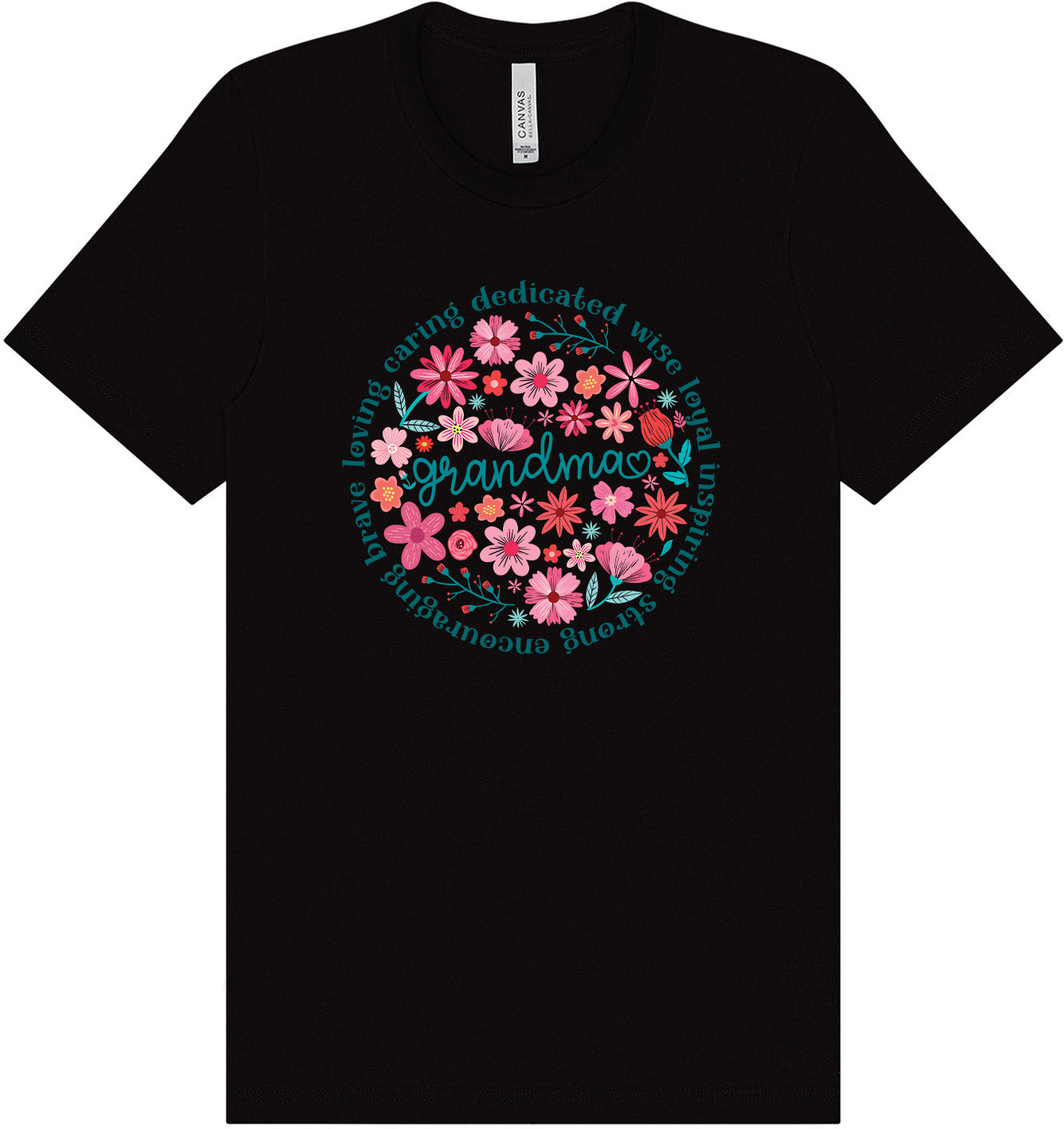 Flowers for Grandma Adult Bella Canvas Shirt