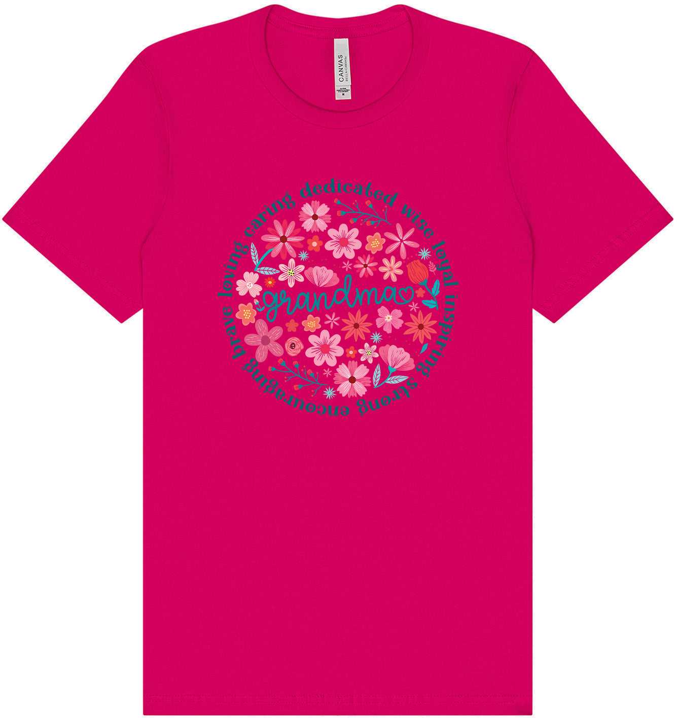 Flowers for Grandma Adult Bella Canvas Shirt