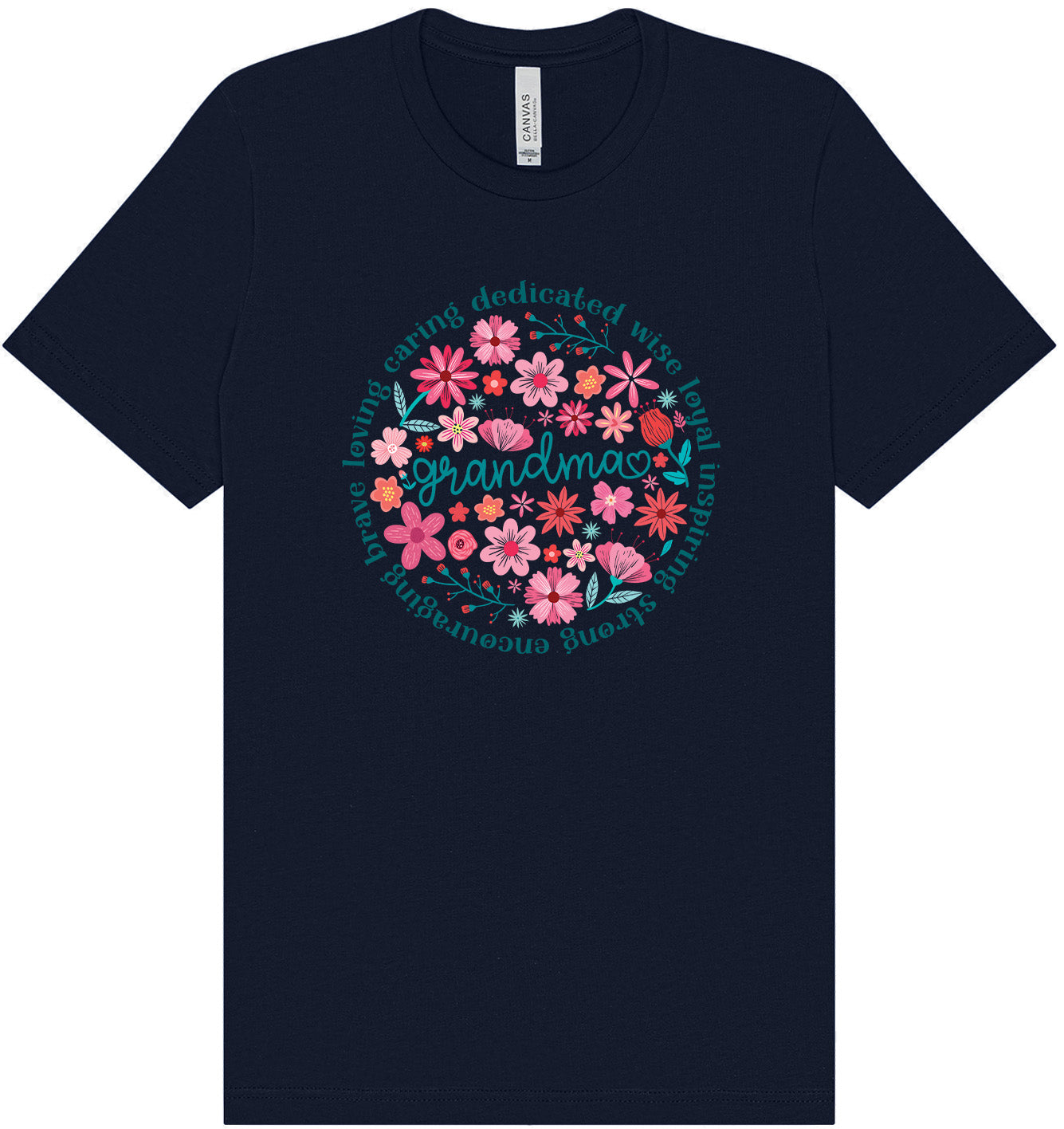 Flowers for Grandma Adult Bella Canvas Shirt