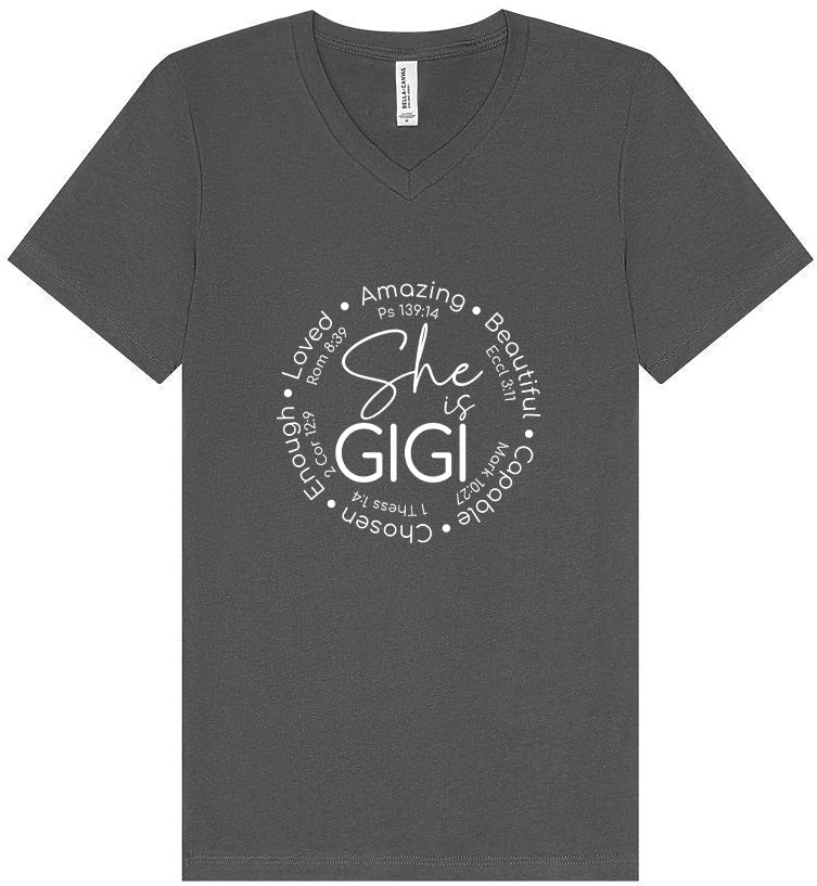 Biblical Gigi Unisex V-Neck Shirt