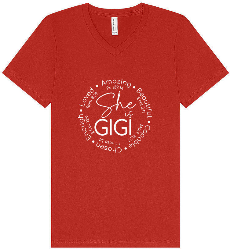 Biblical Gigi Unisex V-Neck Shirt