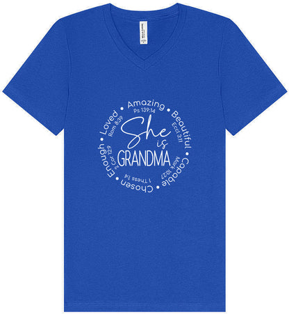 Biblical Grandma Unisex V-Neck Shirt