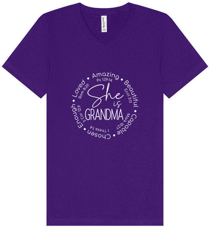 Biblical Grandma Unisex V-Neck Shirt