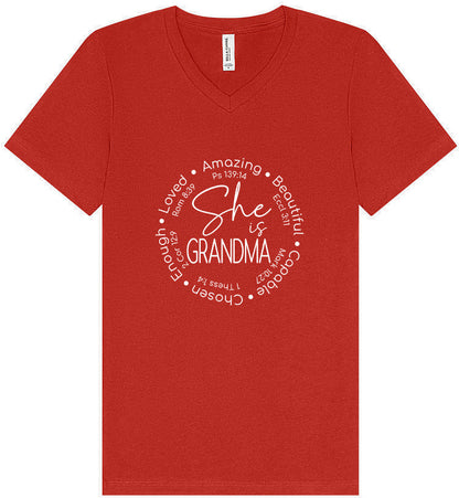 Biblical Grandma Unisex V-Neck Shirt
