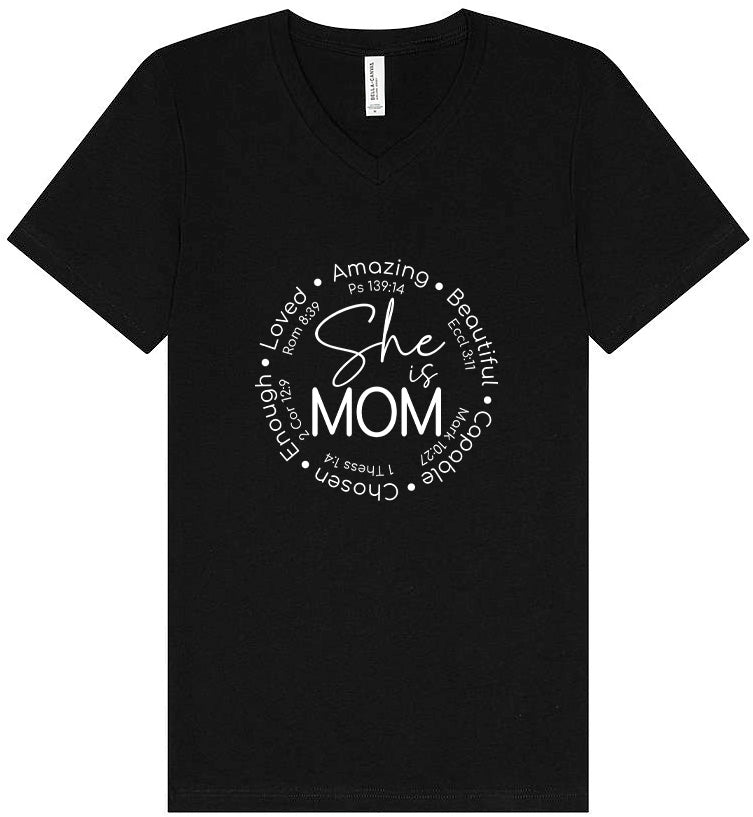 Biblical Mom Unisex V-Neck Shirt