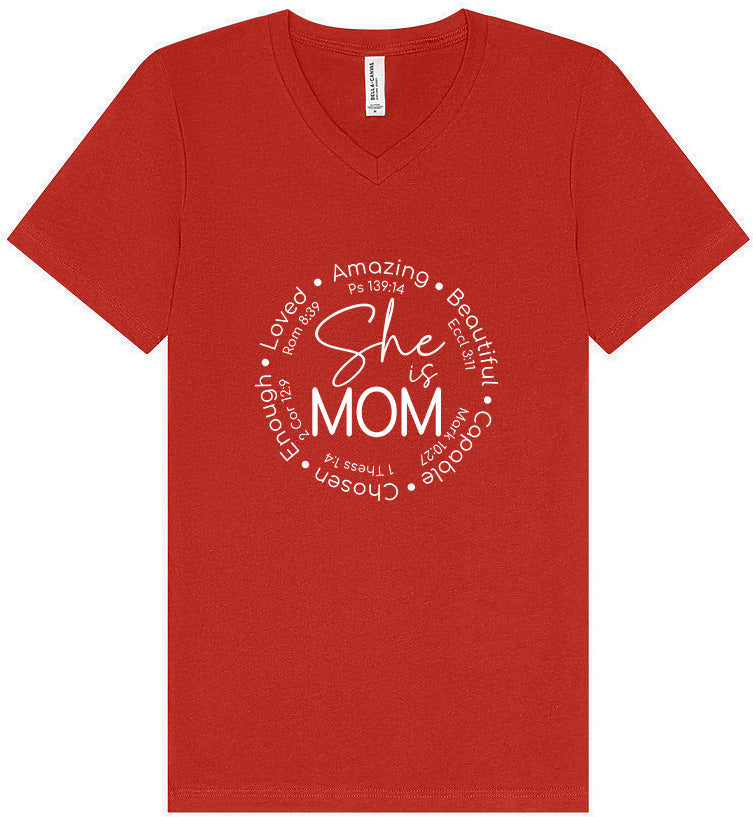Biblical Mom Unisex V-Neck Shirt