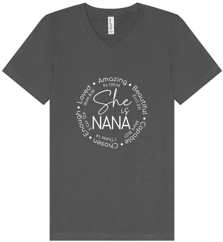 Biblical Nana Unisex V-Neck Shirt