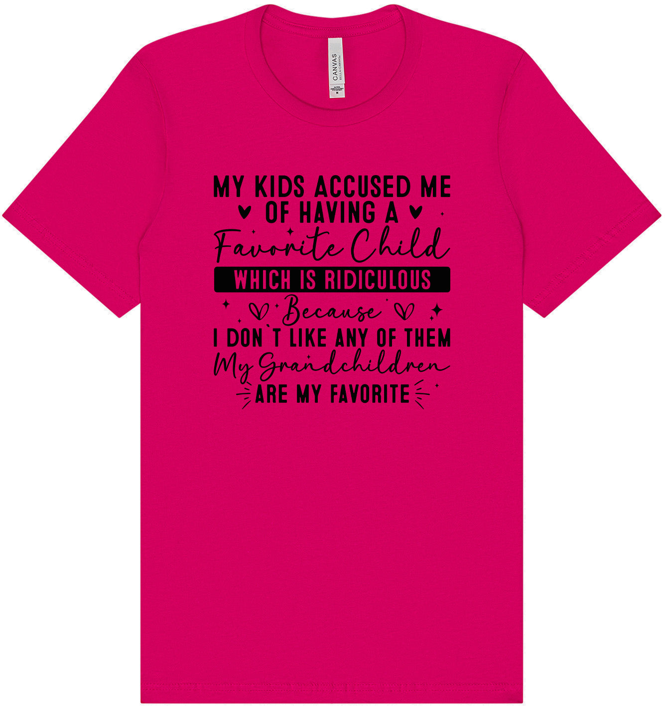 Grandchildren are my Favorite Adult Bella Canvas Shirt