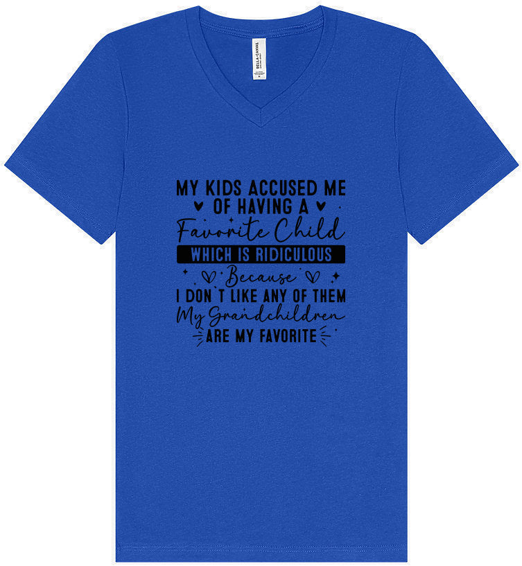 Grandchildren are my Favorite Unisex V-Neck Shirt