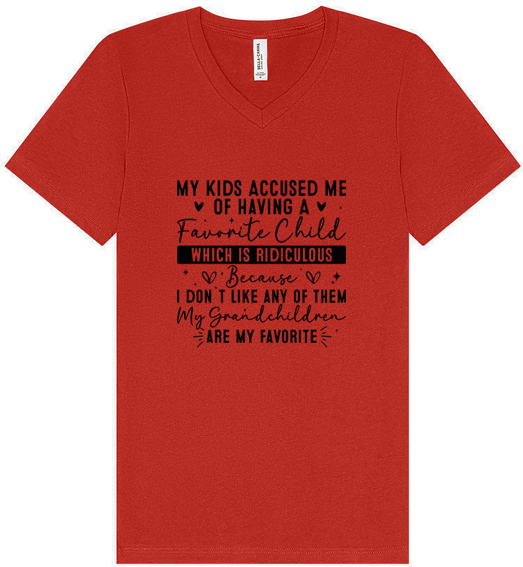 Grandchildren are my Favorite Unisex V-Neck Shirt