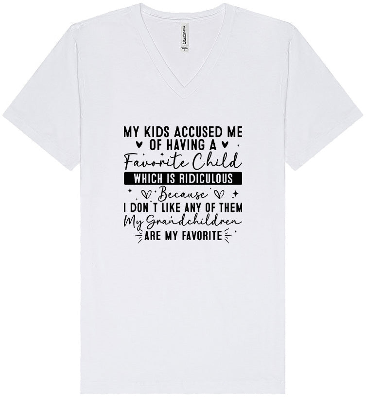 Grandchildren are my Favorite Unisex V-Neck Shirt