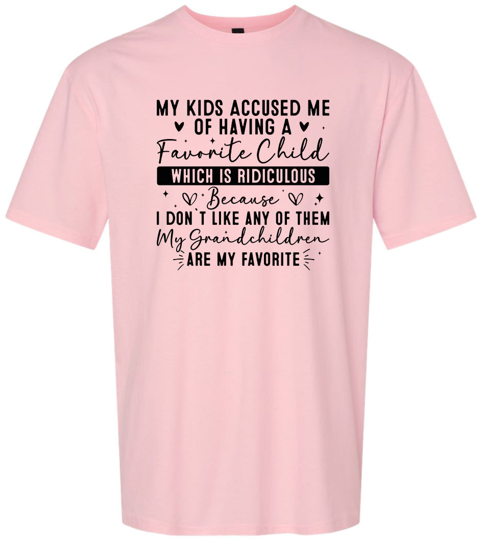 Grandchildren are my Favorite Adult Gildan Soft Shirt