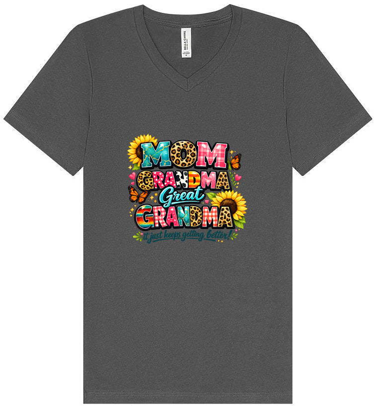 Mom, Grandma, Great Grandma Unisex V-Neck Shirt
