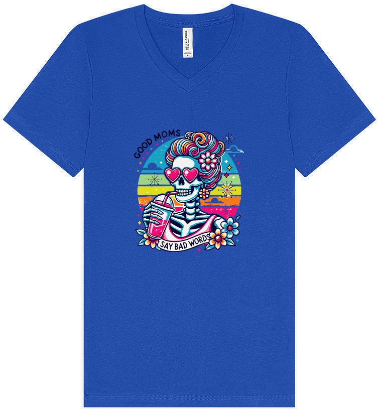 Good Moms Say Bad Words Unisex V-Neck Shirt