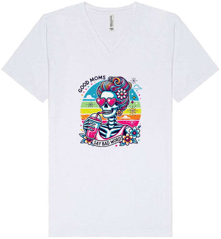 Good Moms Say Bad Words Unisex V-Neck Shirt