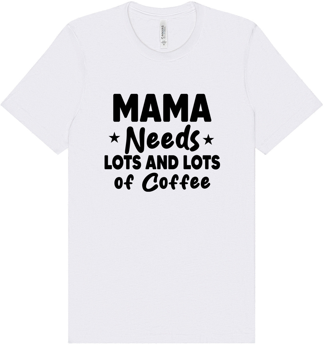 Mama Needs Lots of Coffee Adult Bella Canvas Shirt