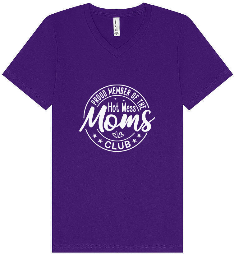 Hot Mess Moms Club Unisex V-Neck Shirt
