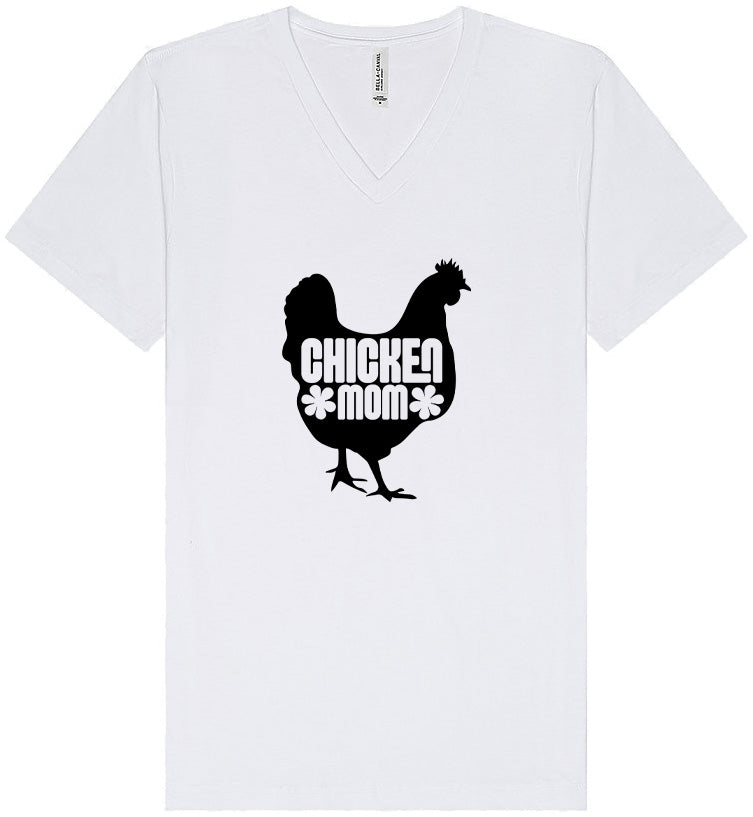 Chicken Mom Unisex V-Neck Shirt