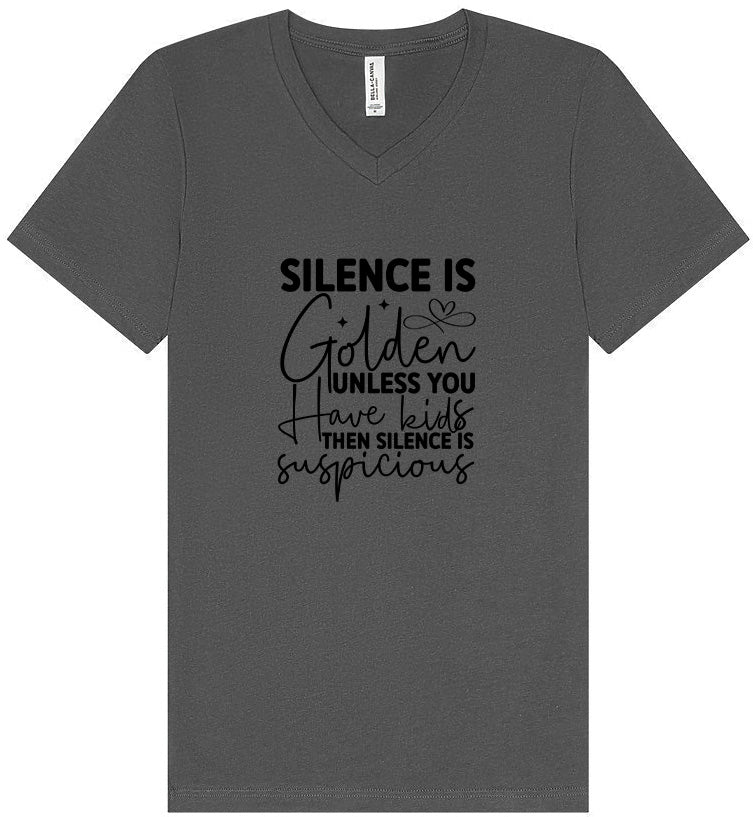 Silence is Suspicious Unisex V-Neck Shirt