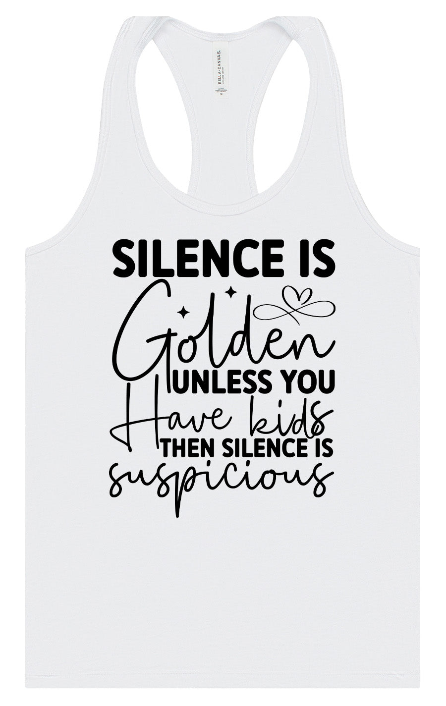 Silence is Suspicious Women's Racerback Tank