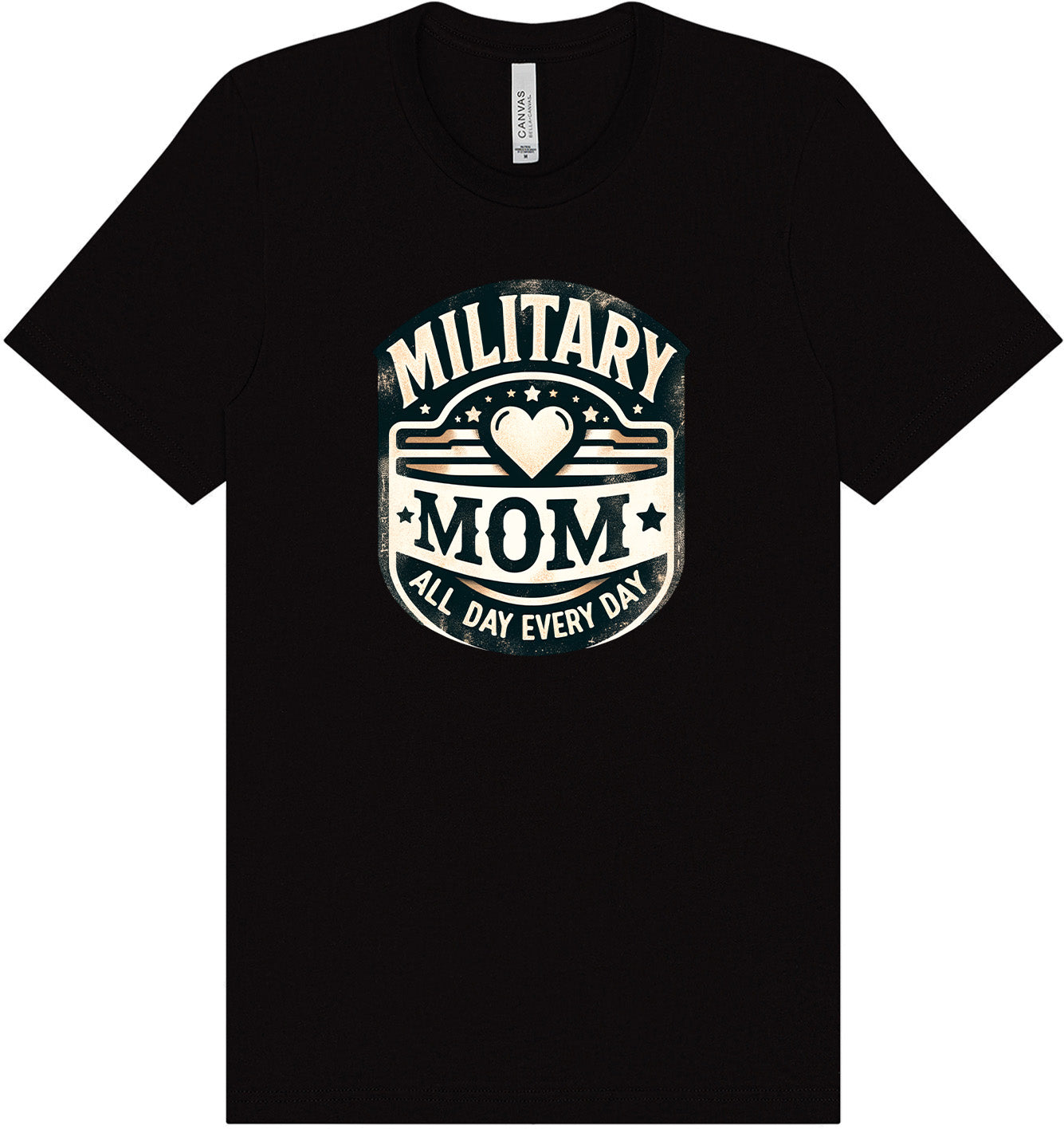 Proud Military Mom Adult Bella Canvas Shirt