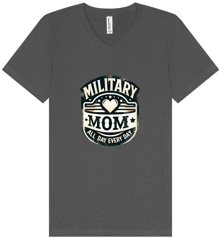 Proud Military Mom Unisex V-Neck Shirt