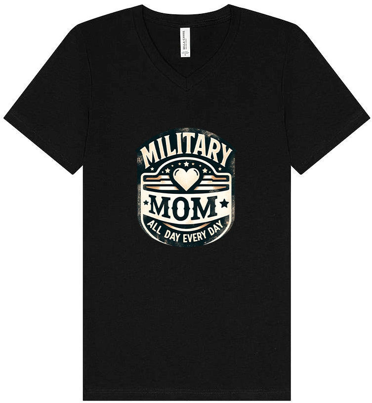 Proud Military Mom Unisex V-Neck Shirt