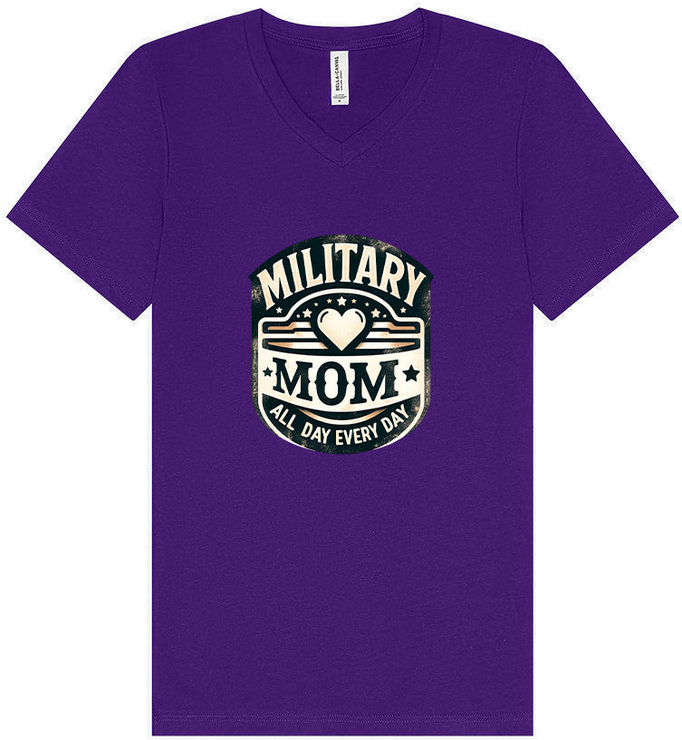 Proud Military Mom Unisex V-Neck Shirt