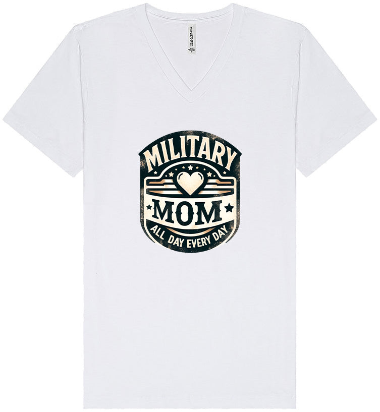 Proud Military Mom Unisex V-Neck Shirt