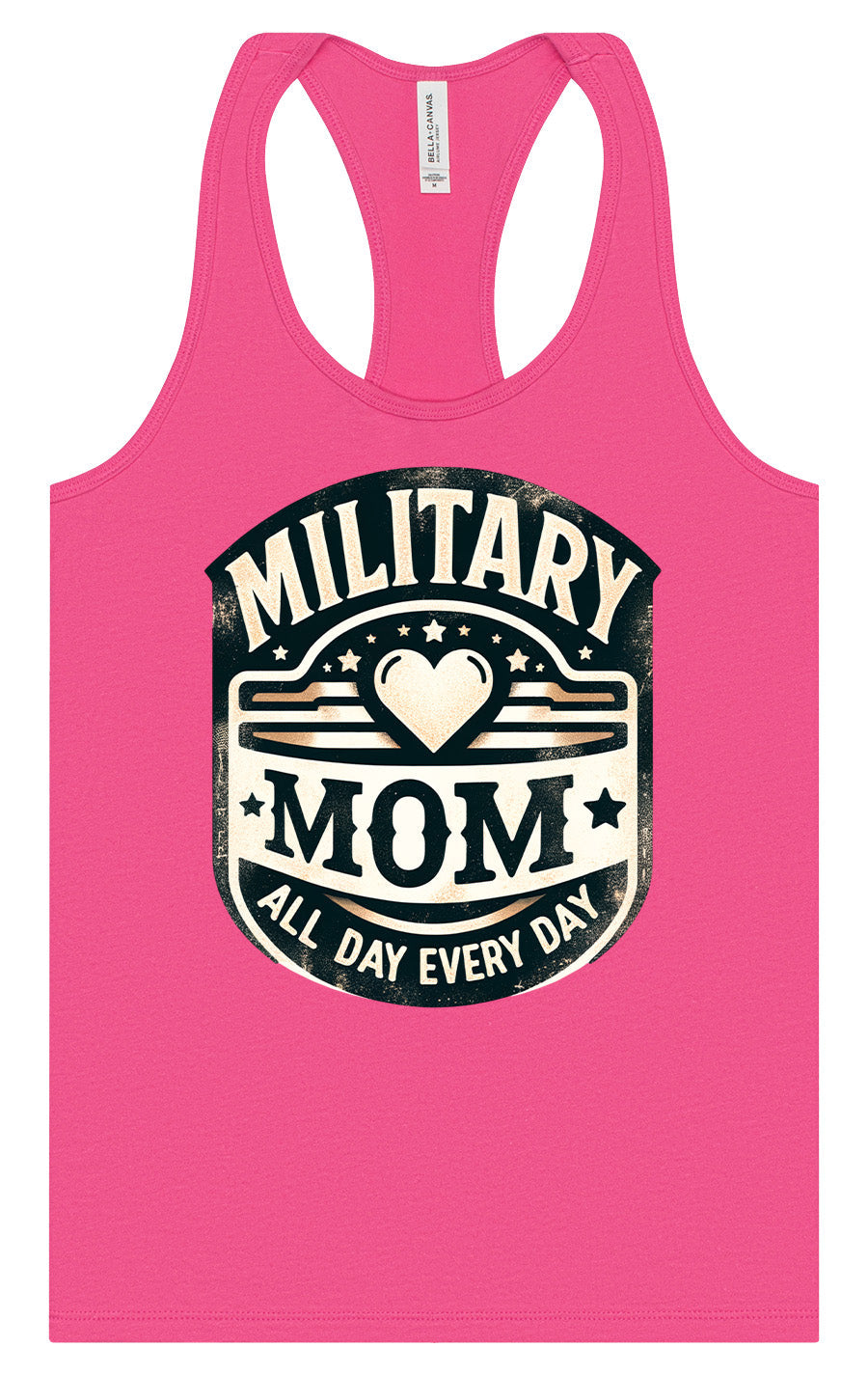 Proud Military Mom Women's Racerback Tank