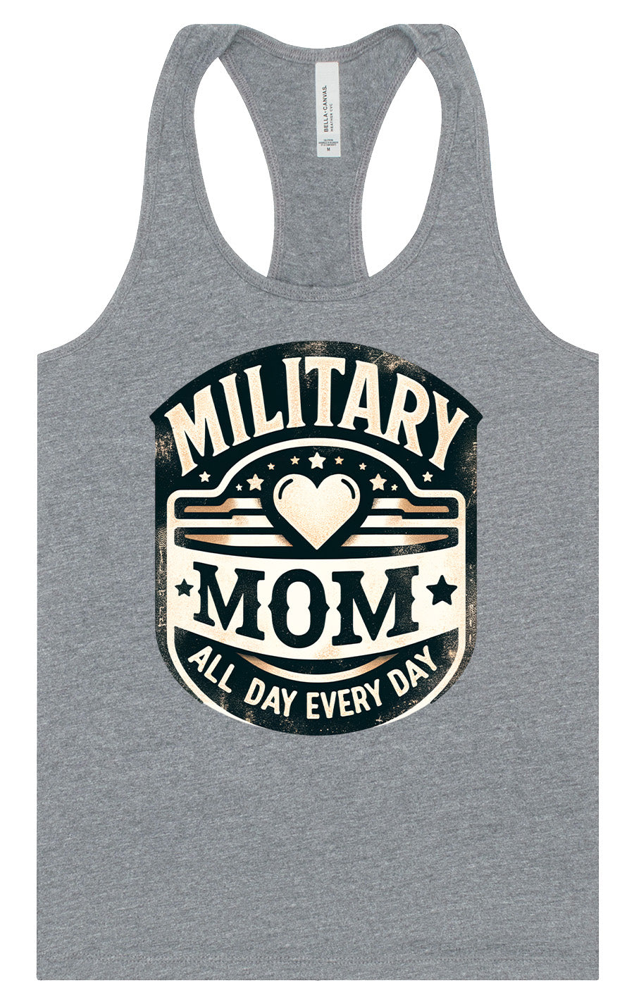 Proud Military Mom Women's Racerback Tank