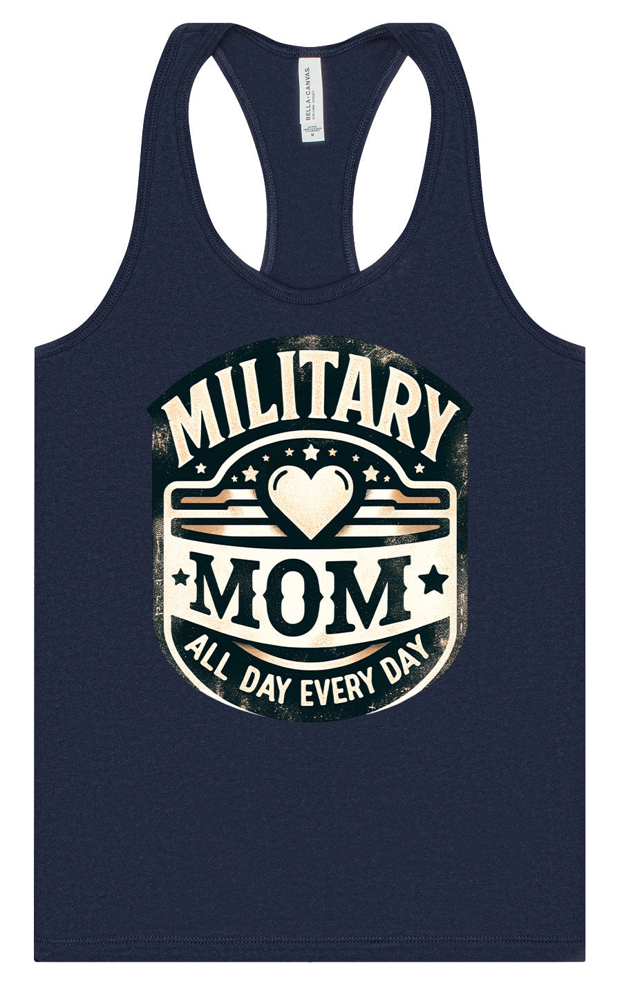 Proud Military Mom Women's Racerback Tank