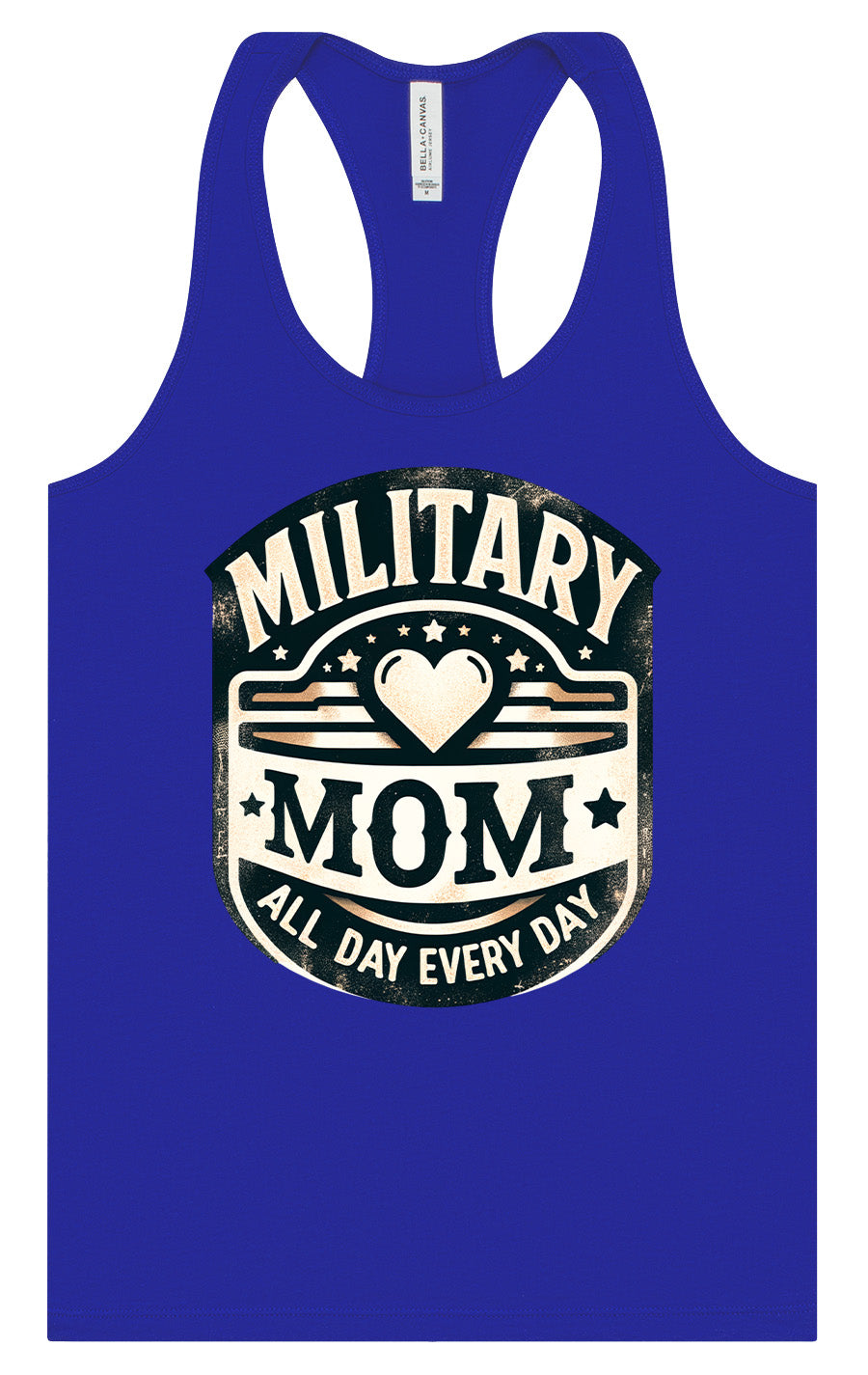 Proud Military Mom Women's Racerback Tank