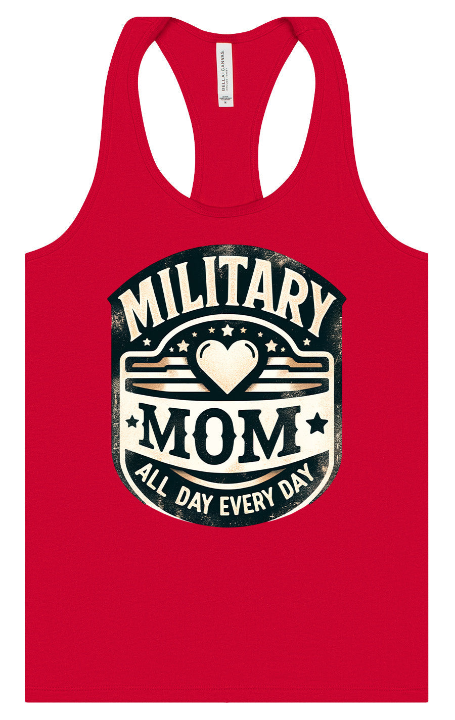 Proud Military Mom Women's Racerback Tank