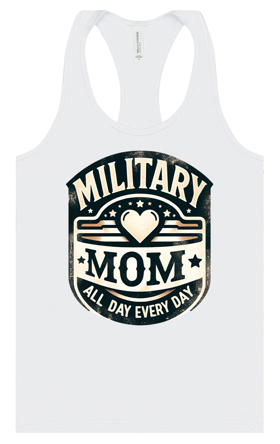 Proud Military Mom Women's Racerback Tank