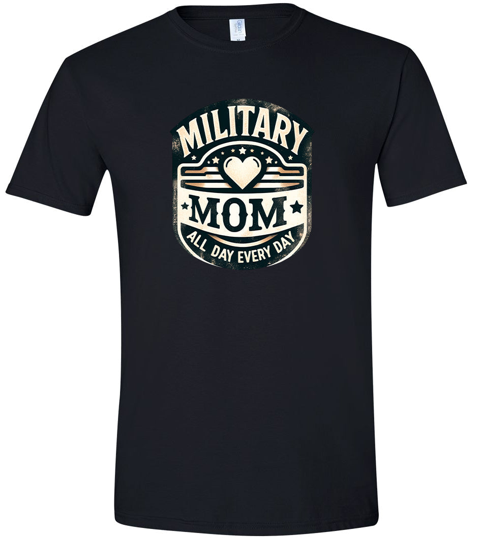 Proud Military Mom Adult Gildan Soft Shirt