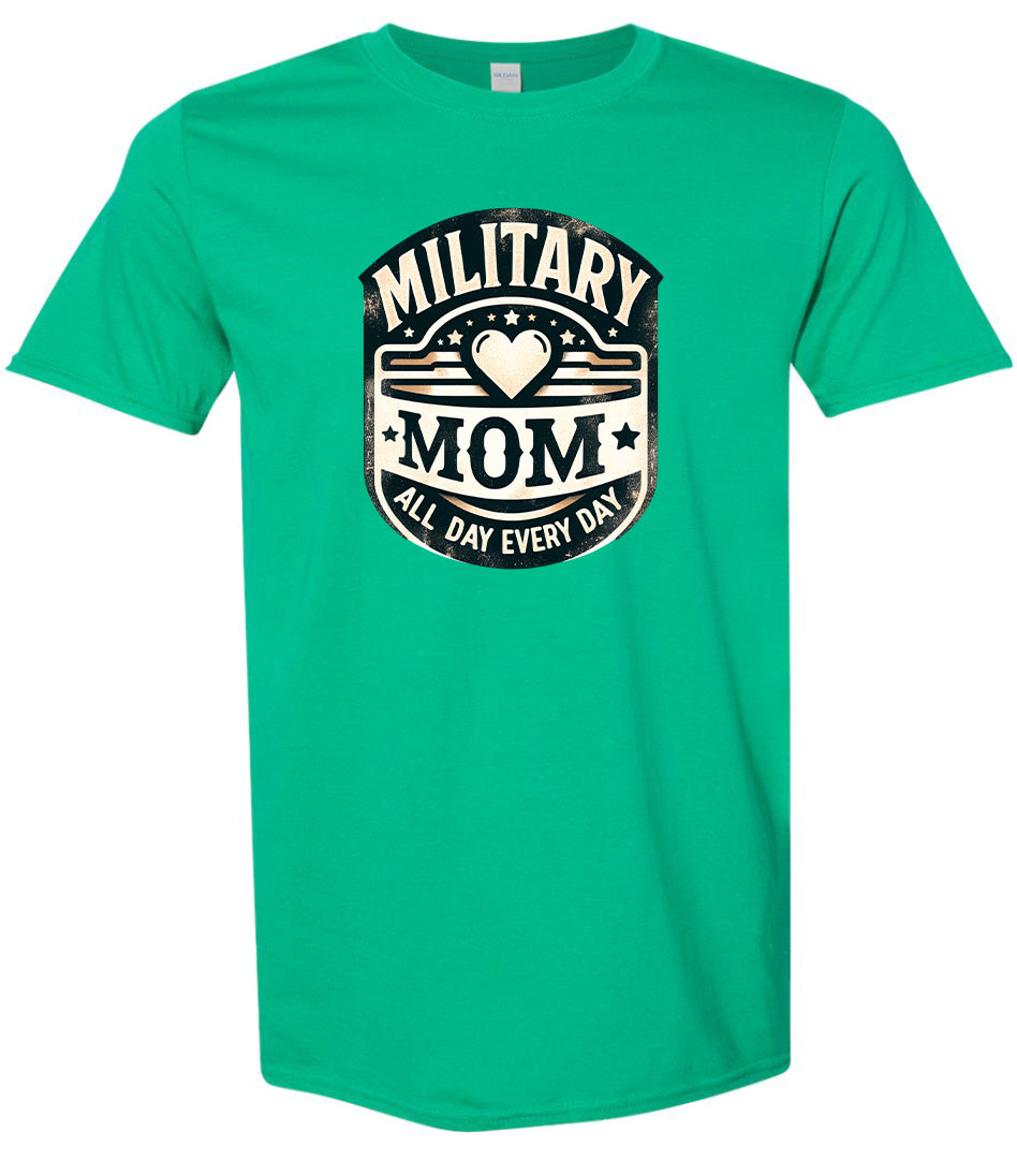 Proud Military Mom Adult Gildan Soft Shirt