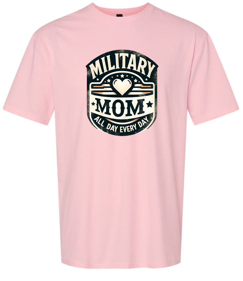 Proud Military Mom Adult Gildan Soft Shirt