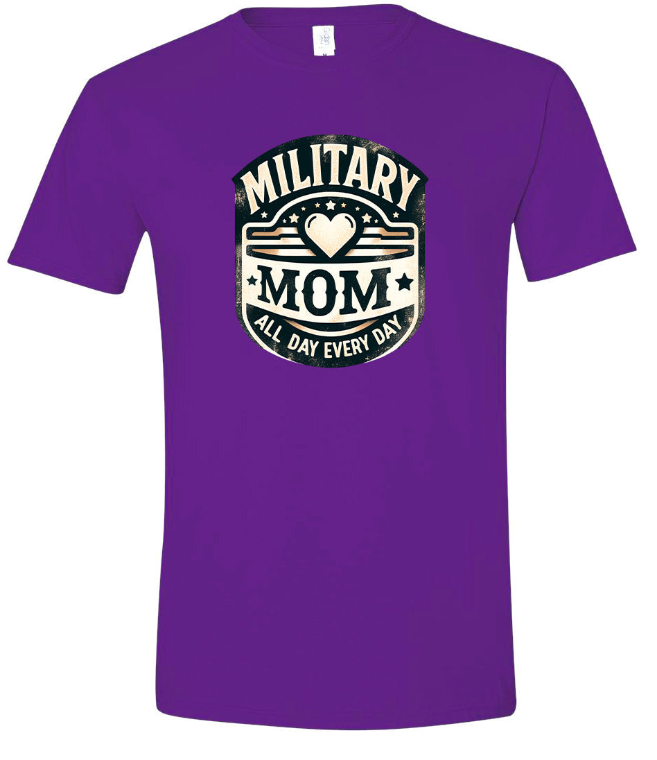 Proud Military Mom Adult Gildan Soft Shirt