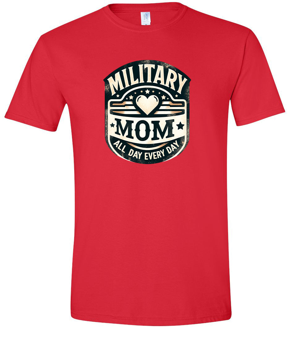 Proud Military Mom Adult Gildan Soft Shirt