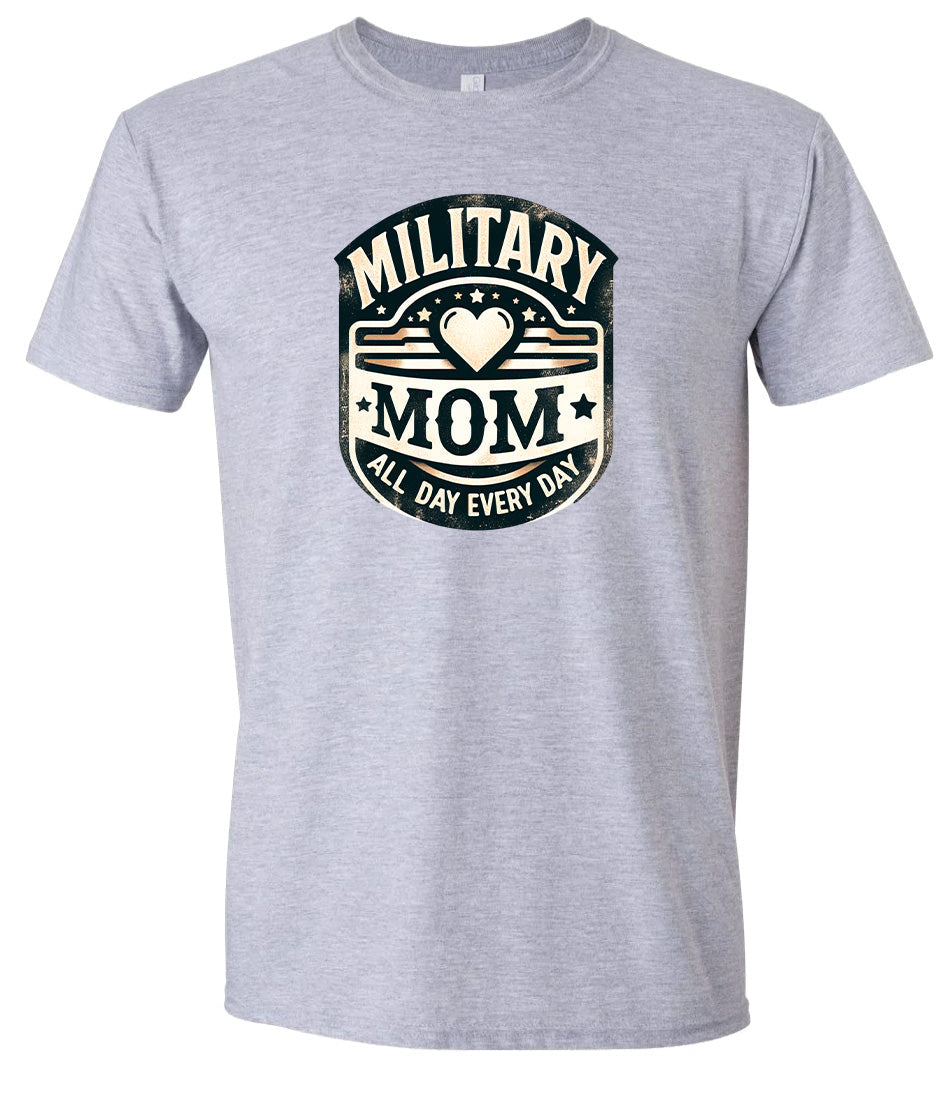 Proud Military Mom Adult Gildan Soft Shirt