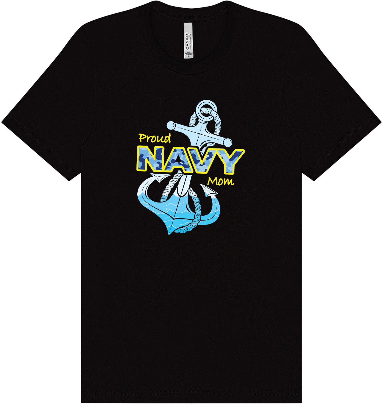 Proud Navy Mom Adult Bella Canvas Shirt