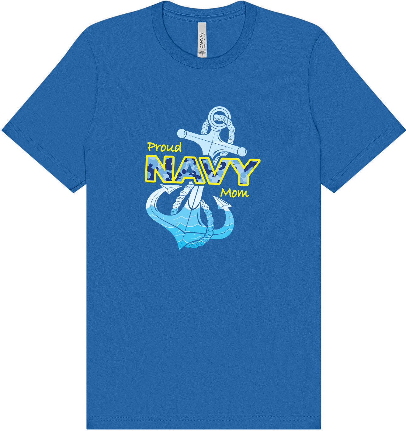 Proud Navy Mom Adult Bella Canvas Shirt