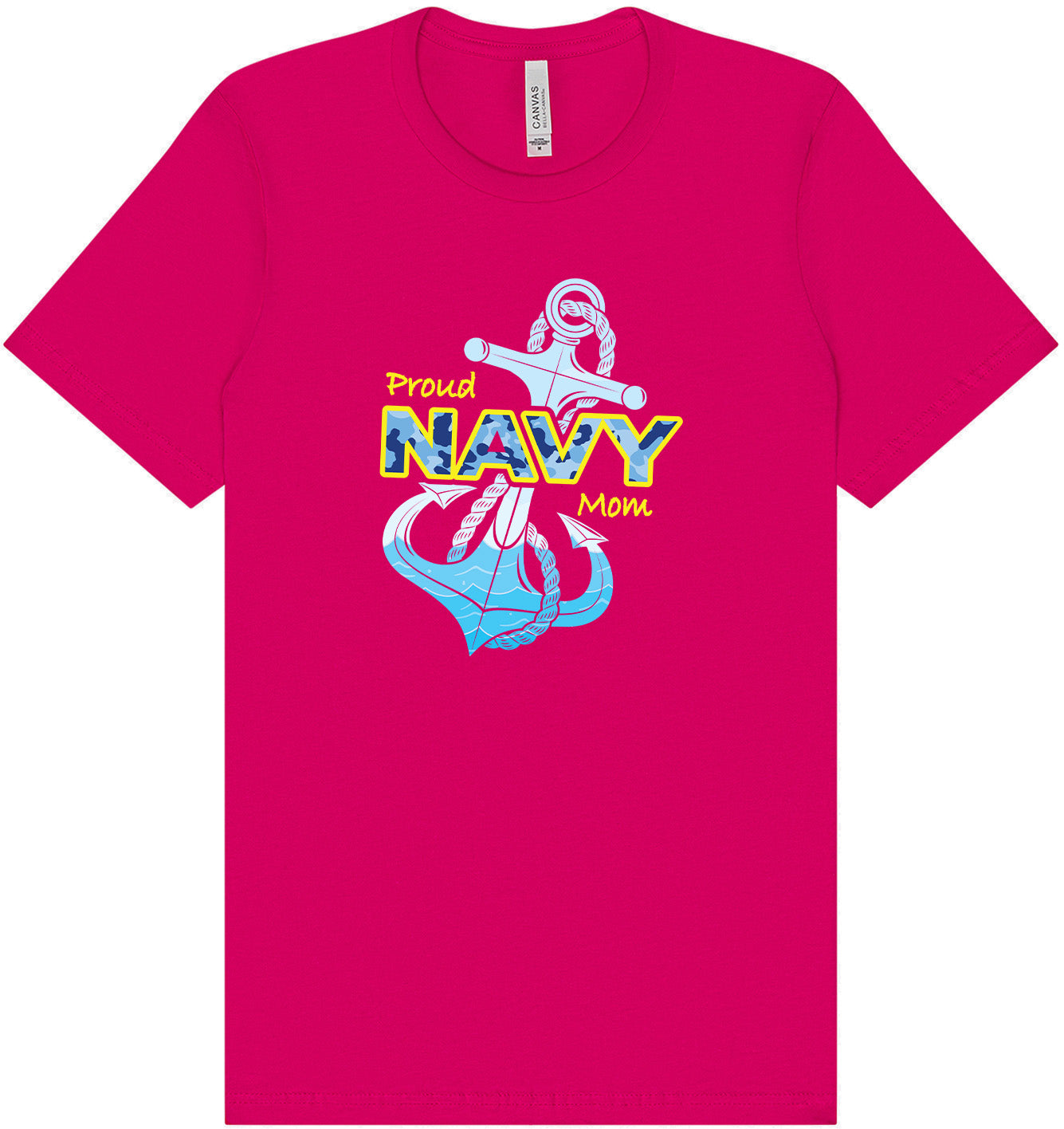 Proud Navy Mom Adult Bella Canvas Shirt