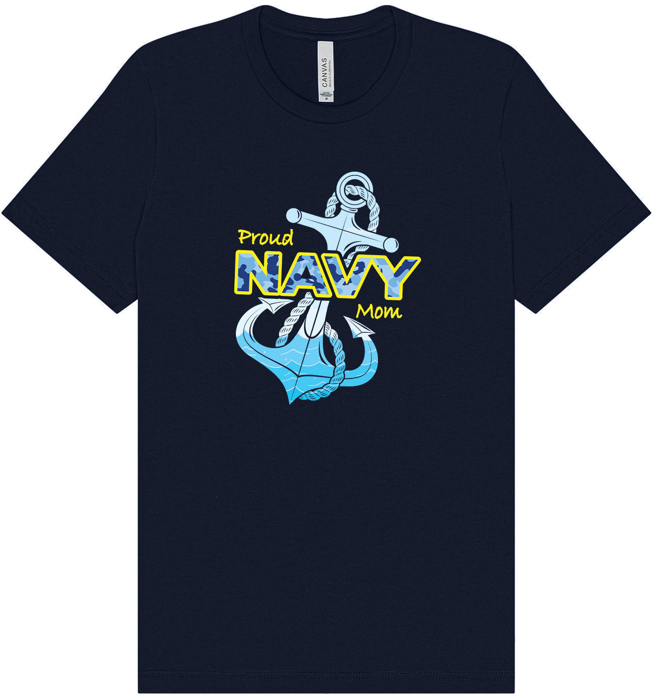 Proud Navy Mom Adult Bella Canvas Shirt
