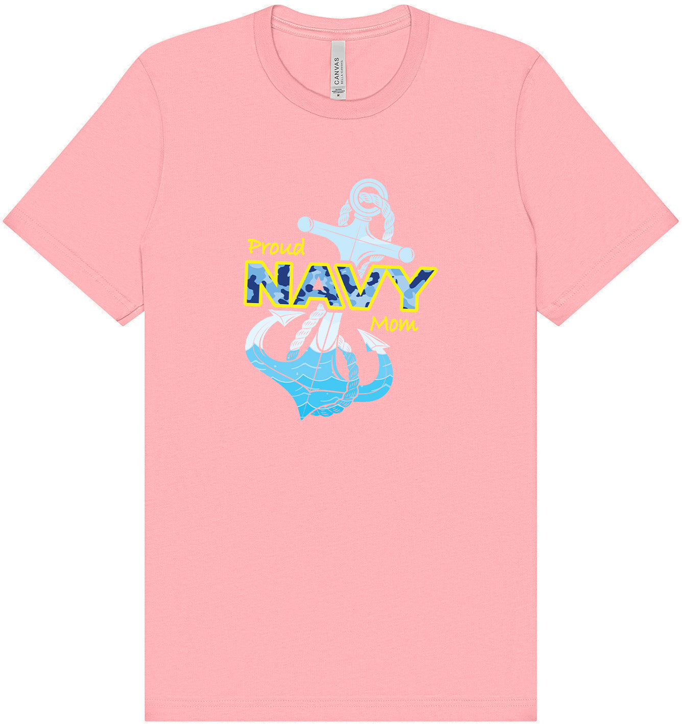 Proud Navy Mom Adult Bella Canvas Shirt